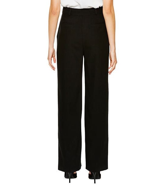Tailored Wide Leg Pants - Black