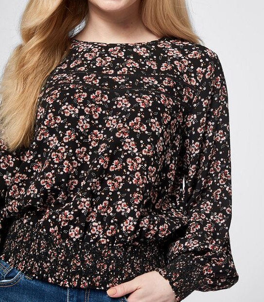 Dannii Minogue Petites Frill Peasant Floral Top
