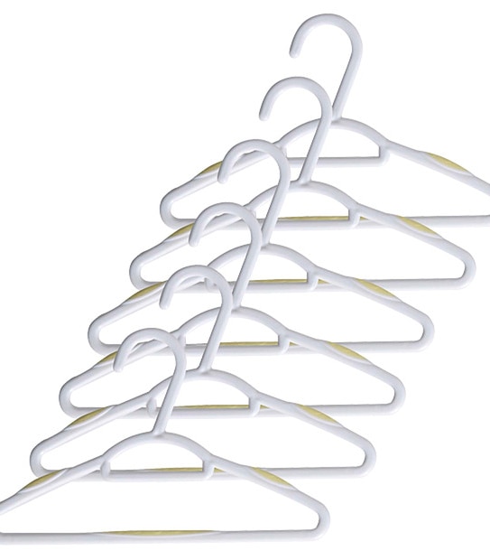 6 Pack Non Slip Baby Hangers - White