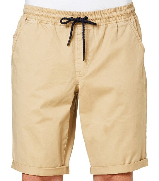 Men's Elastic Waist Byron Shorts - Tan