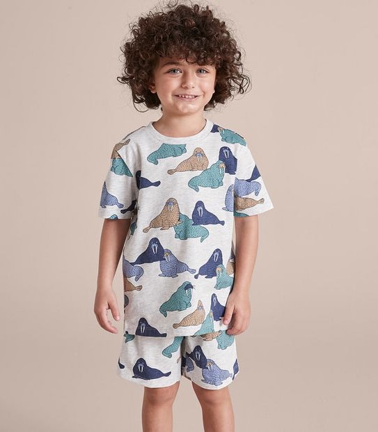 Organic Cotton Walrus Pyjama Set