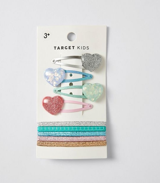 Kids Heart Clips and Ties Set