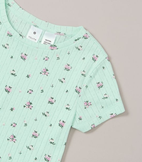 Pointelle Floral Cotton Pyjama Set