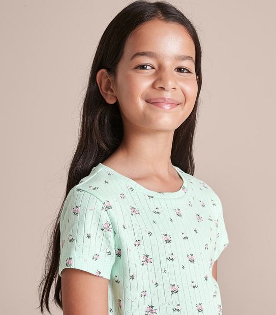 Pointelle Floral Cotton Pyjama Set
