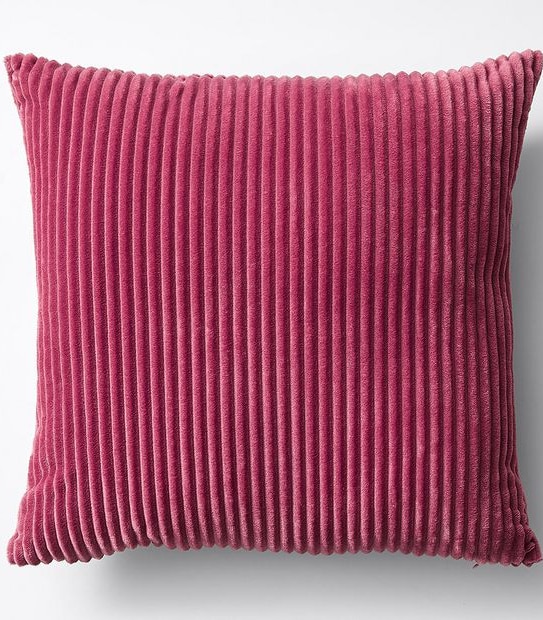 Mara Ribbed Velvet Cushion - Musk