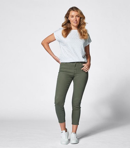 DENIM Sophie Skinny High Rise Crop Length Jeans 