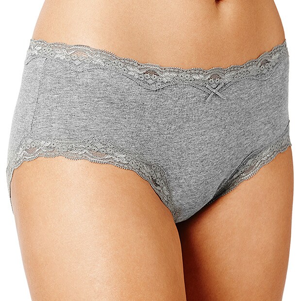 Lace Boyleg Briefs - Grey Marle Lace Boyleg Briefs - Grey Marle