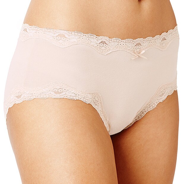 Lace Boyleg Briefs - Skin