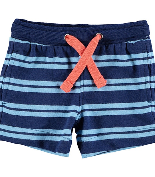 Pull On Stripe Knit Shorts