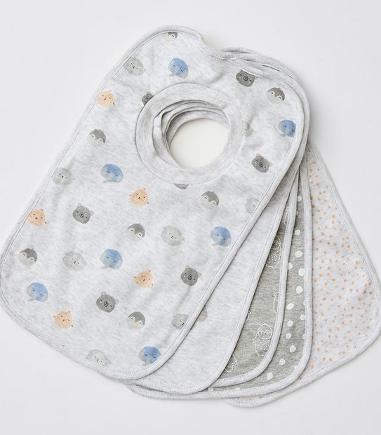 Toddler 5 Pack Pop Over Bibs