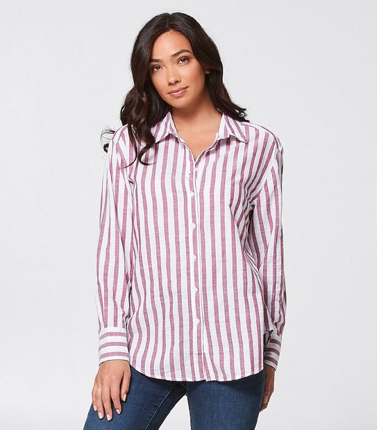 Courtney Shirt - Red/White Stripe