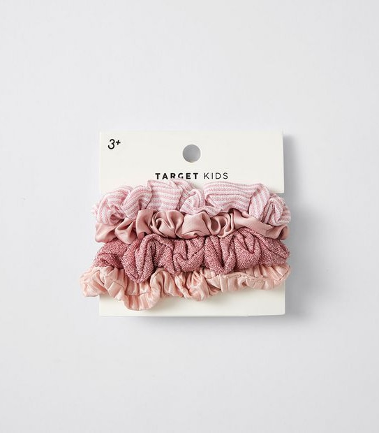 Kids Stripe Mini Scrunchies 4 Pack