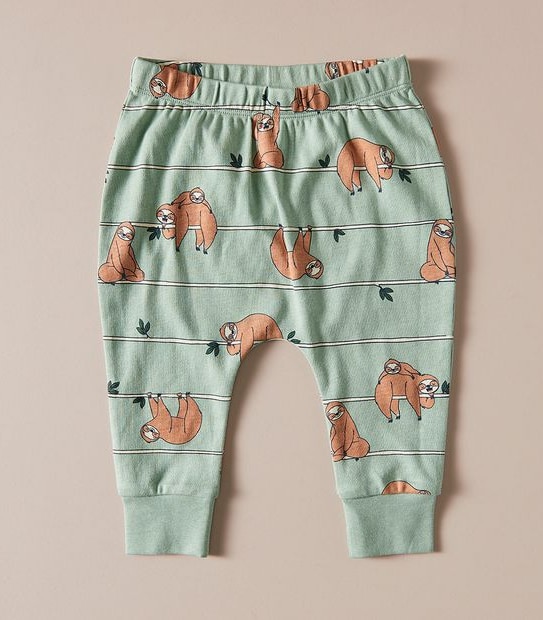 Baby Organic Cotton Sloth Pyjama Set 4 of 5