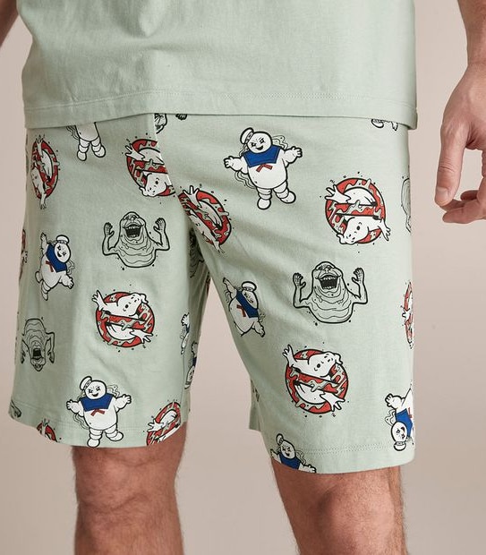 Mens Ghostbusters Family Matching Cotton Glow In The Dark Pyjama Set