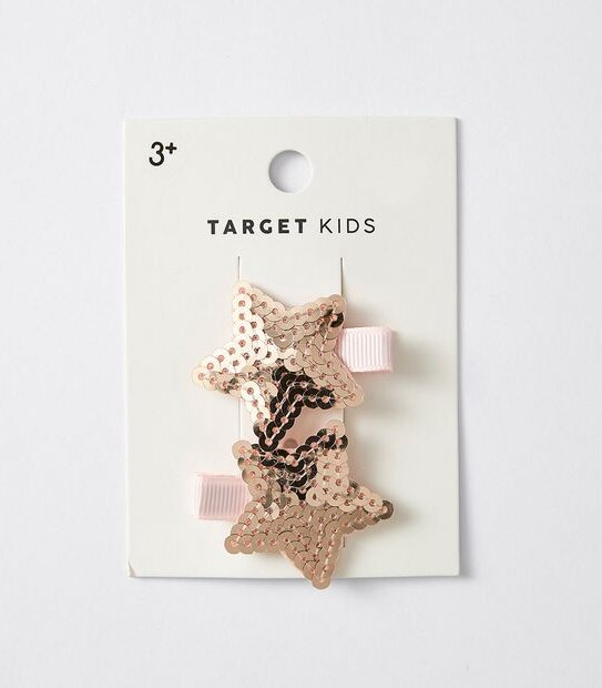 Kids Sequin Star Hairclips 2 Pack