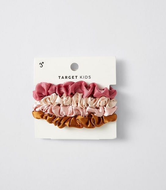 Kids Satin Scrunchies 4 Pack