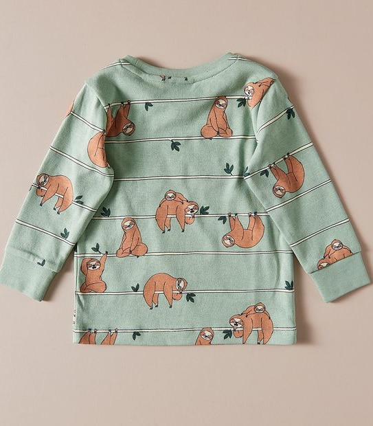 Baby Organic Cotton Sloth Pyjama Set 5 of 5