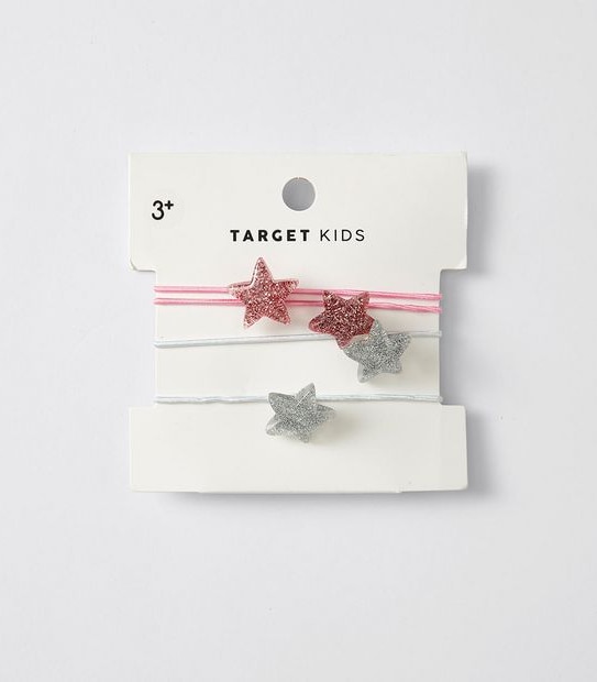 Kids Resin Star Hair Ties 4 Pack