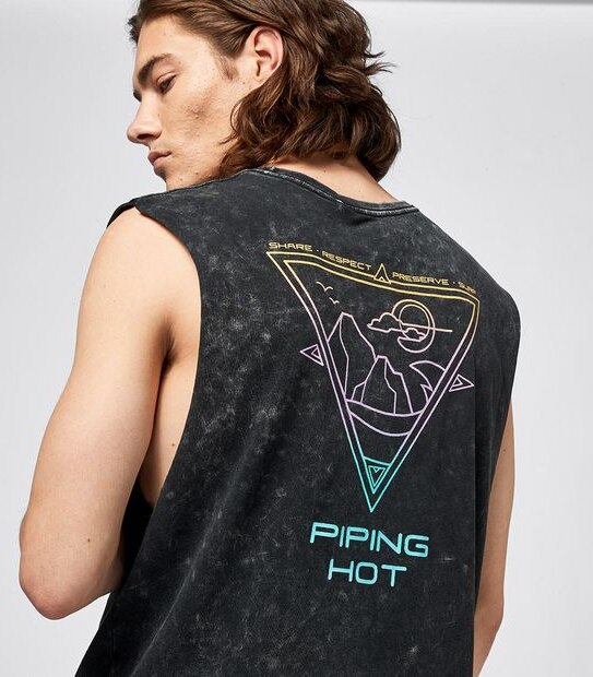 Piping Hot Printed Muscle Tank