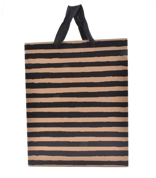 Hallmark Black Striped Large Gift Bag