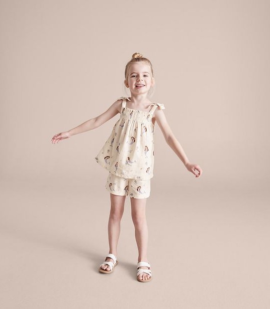 Linen Blend Shirred Tank