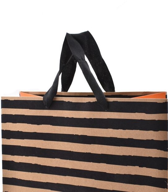 Hallmark Black Striped Large Gift Bag