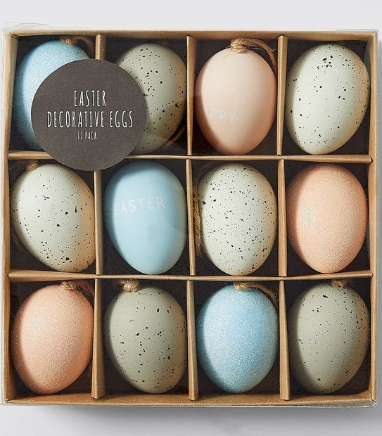 Easter 12 Pack Decorative Eggs