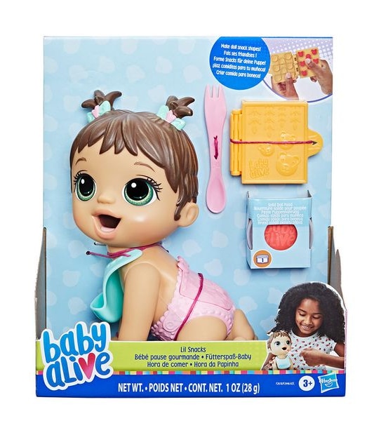 Baby Alive - Lil Snacks Doll - Brown Hair