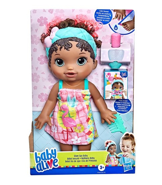 Baby Alive - Glam Spa Baby Doll - Black Hair