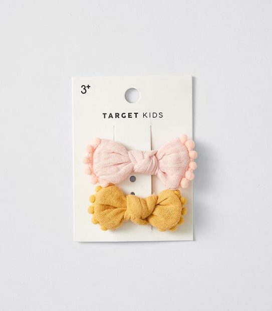 Kids Pom Pom Bow 2 Pack