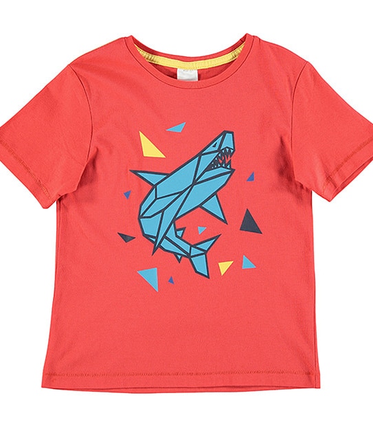 Boys' Short Sleeve Shark Print T-Shirt