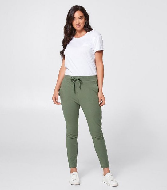 Drop Crotch Pants - Khaki Green