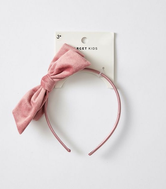 Kids Velvet Bow Headband