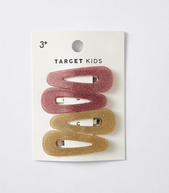 Kids Resin Hairclips 4 Pack