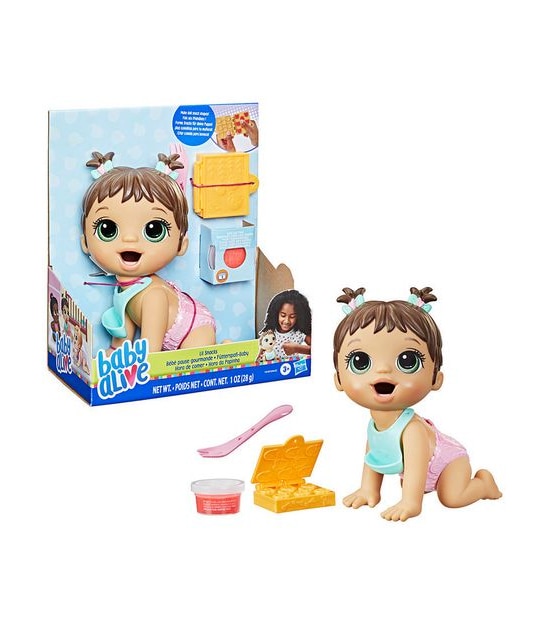 Baby Alive - Lil Snacks Doll - Brown Hair