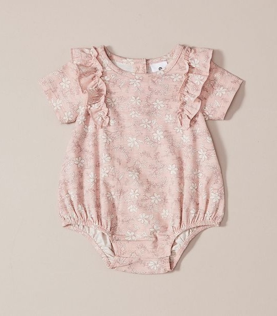Baby Organic Cotton Floral Frill Bodysuit Target Australia