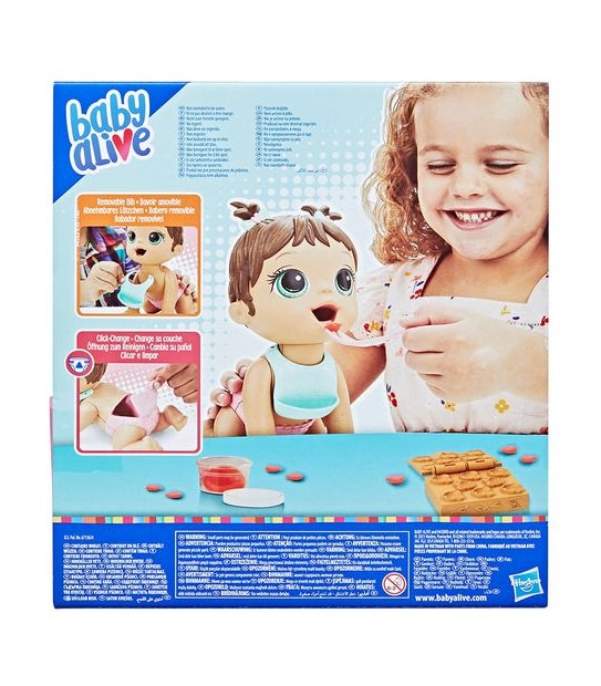 Baby Alive - Lil Snacks Doll - Brown Hair