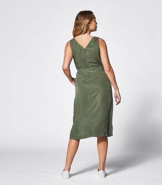 V-Neck Button Through Dress