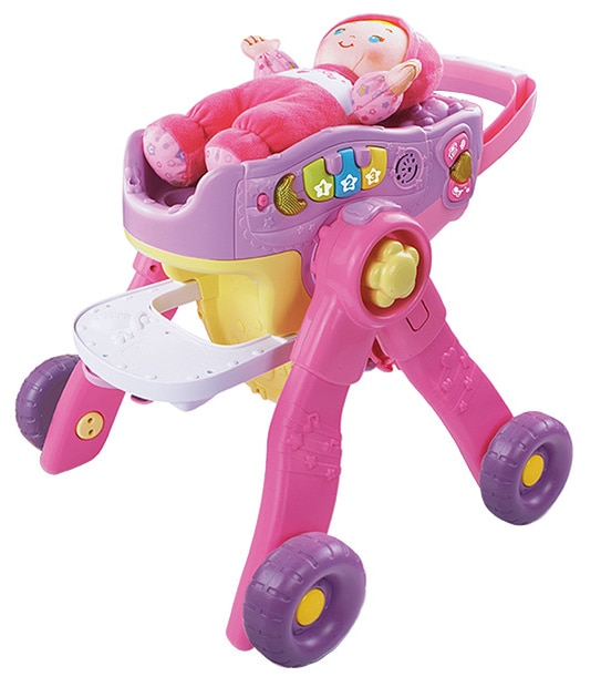 VTech 3-In-1 Care And Learn Stroller With Baby Doll