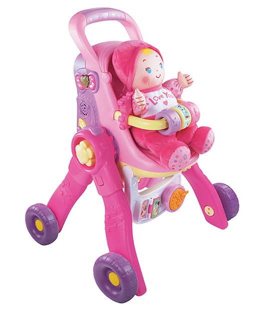 VTech 3-In-1 Care And Learn Stroller With Baby Doll