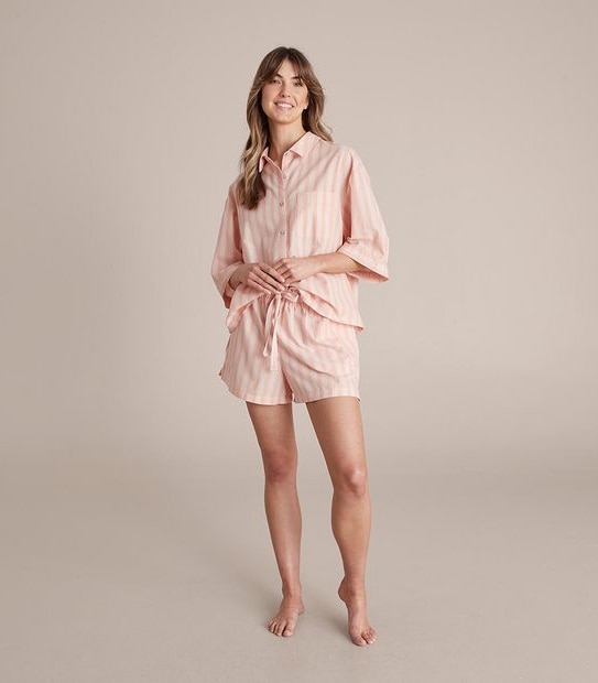 Cotton Poplin Pyjama Set Target Australia