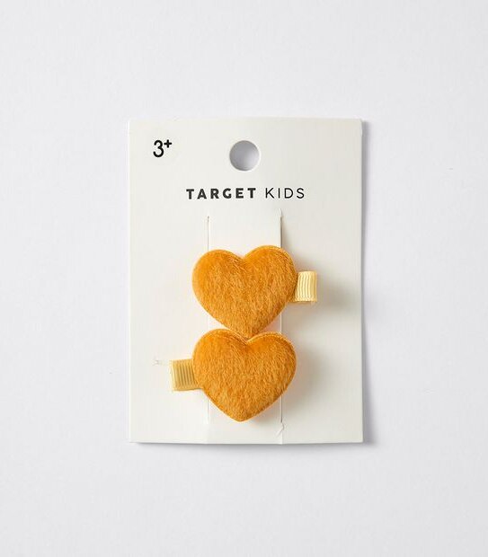 Kids Fur Heart Hairclips 2 Pack