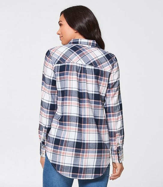 Cora Shirt - Navy Blue/Pink/White Stripe