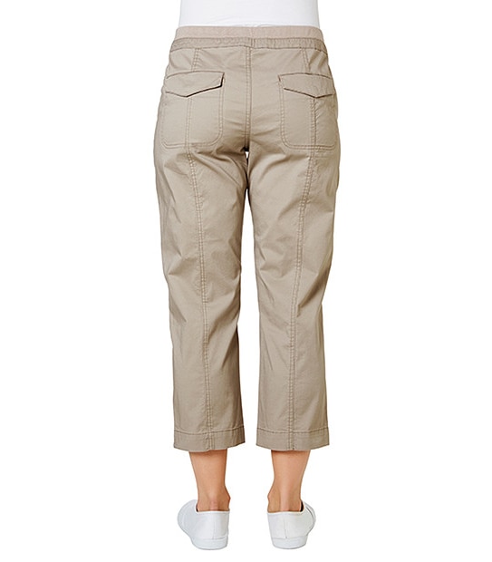 Rib Waist Crop Pants - Cinder 2 of 3