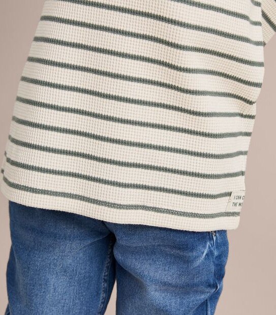 Waffle Long Sleeve Henley Top 4 of 6