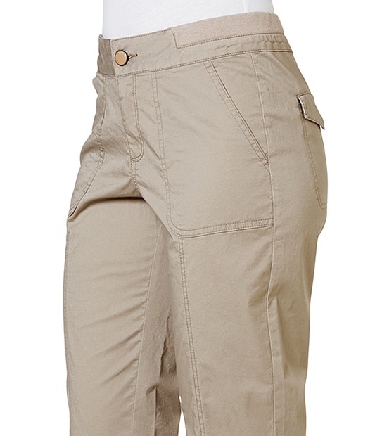 Rib Waist Crop Pants - Cinder 3 of 3