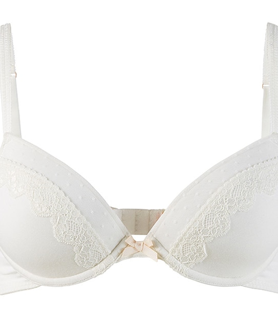 Lily Loves 2 Pack Plunge Bras - Black/Snow White