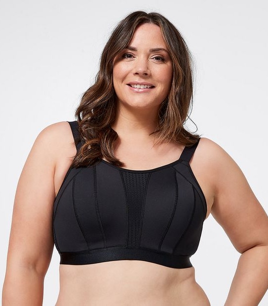 High Impact Fuller Figure Sports Bra - Black