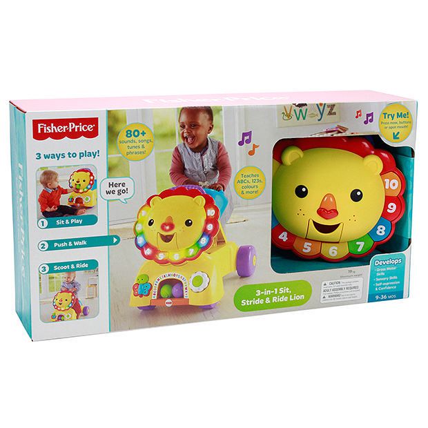 Fisher-Price 3 in 1 Sit, Stride and Ride Lion