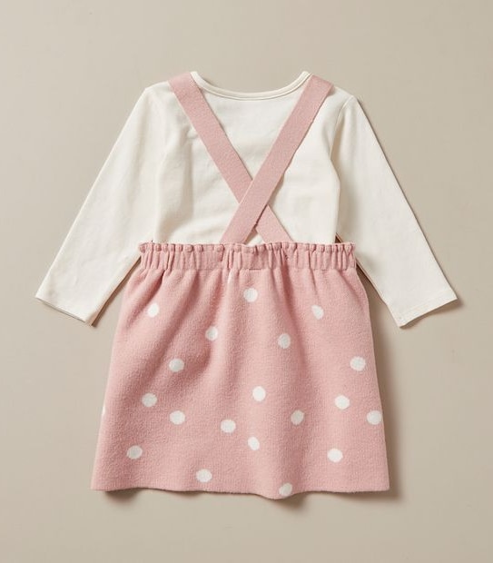 3 Piece Baby Knit Pinafore Set